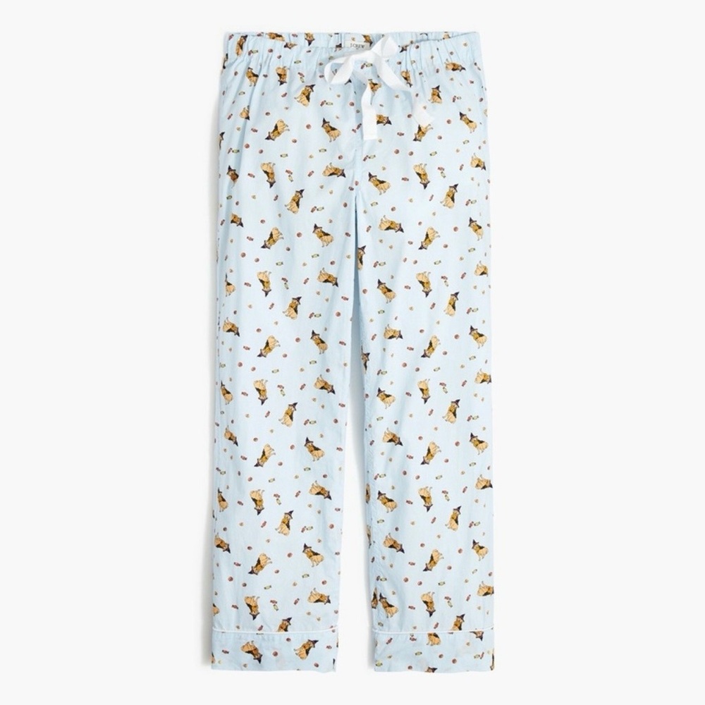 J. Crew Halloween Witch Dog Light Blue Pajama Pants Size XL